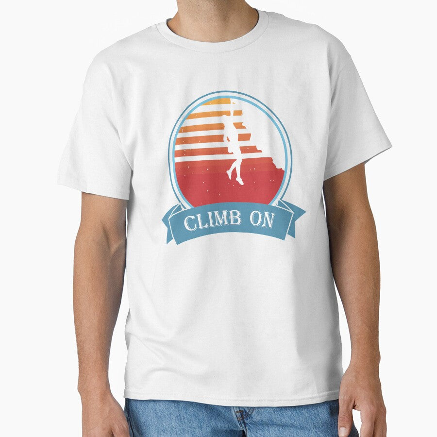 Climb On Climbing Mountaineering Rock Climbing Motif by DerNerd