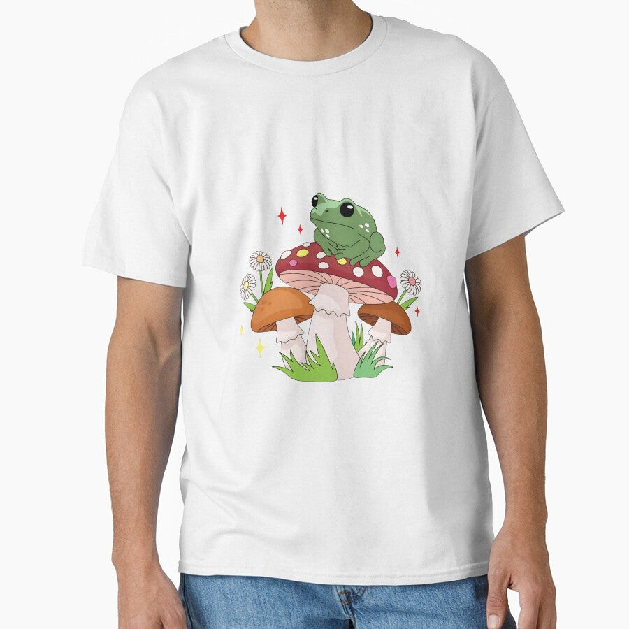 Cute Frog Sitting on Mushrooms by PholPol1959