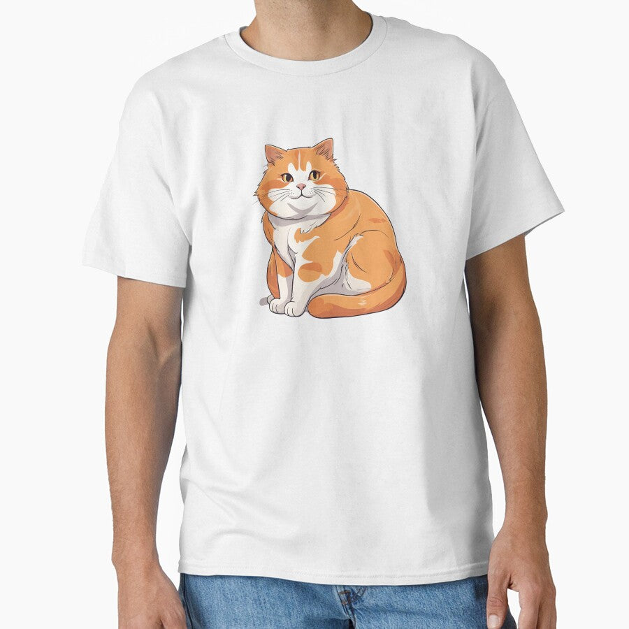 Chunky orange cat sticker by FlawlessDraft