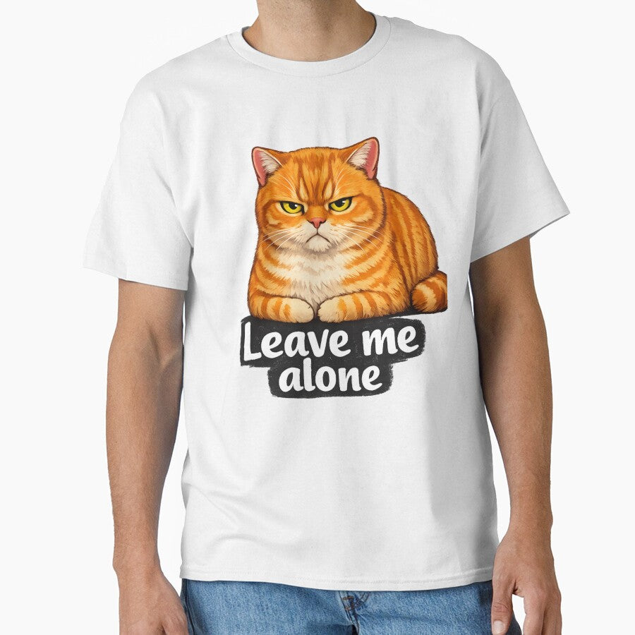 Leave Me Alone Cat – Funny Grumpy Ginger Cat Design by IrynaLineArt