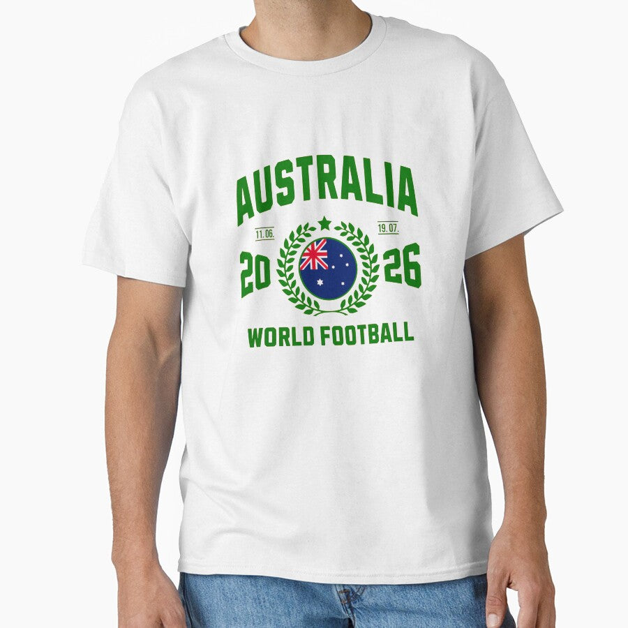 Australia Football Supporter 2026 Badge Design T-Shirt_84072626 by gidget-gadget