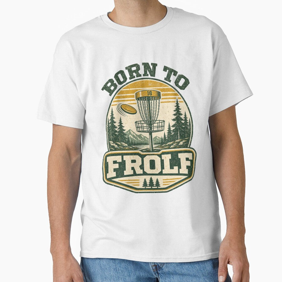 Born To Frolf Vintage Disc Golf Saying by BoosterShop