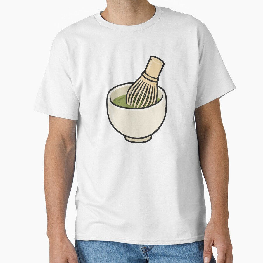 Cute Kawaii Matcha Bowl With Whisk by VectorForge Studio