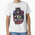 Too Cool For Pressure Cat Pickleball Neon Art by Xemora