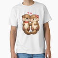 Cute Otter Couple in Love | Kawaii Valentine's Day Art by Moons Studio