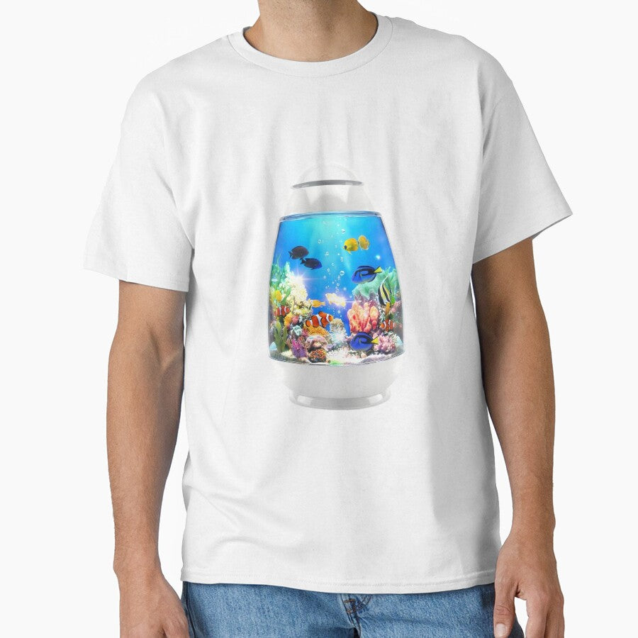 Y2K Aesthetic Pod Aquarium Fake Fish Tank by NostalgiaOS