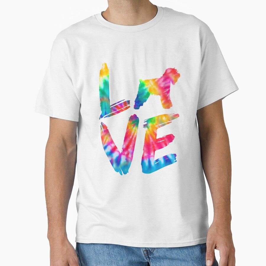 Soft Coated Wheaten Terrier Pointer Dog Love Tie Dye Design by rafaeltto