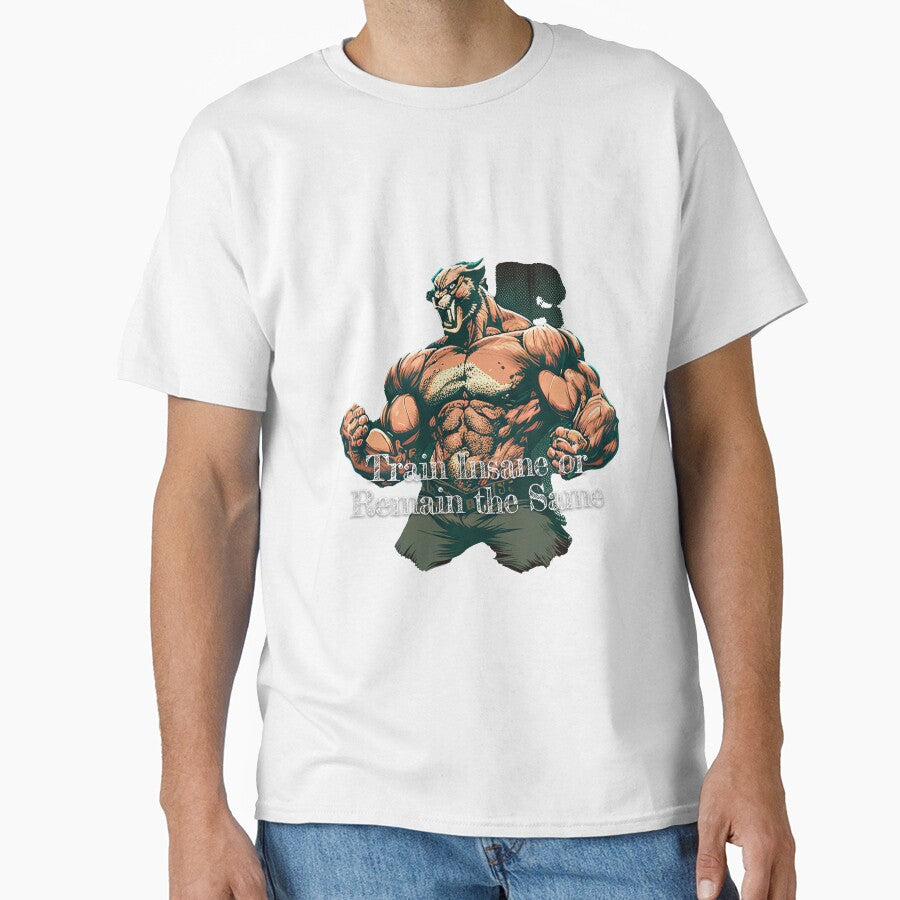 Train Insane or Remain the Same Bodybuilding Fitness Gym Workout Exercise Merch Print Design by tengamerx