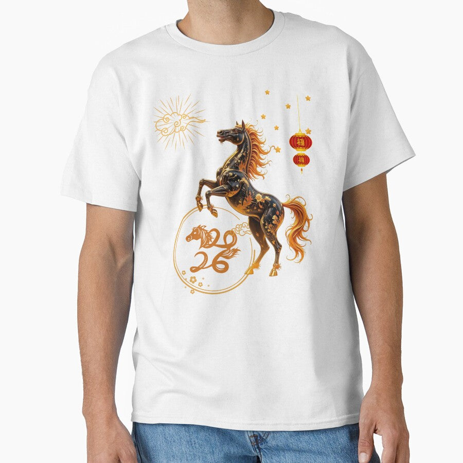Year of Horse 2026 Lunar New Year Chinese New Year 2026 T-Shirt by fantasy.world