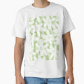 Trippy Wavy Flowers Pastel Sage Green Pattern by kierkegaard