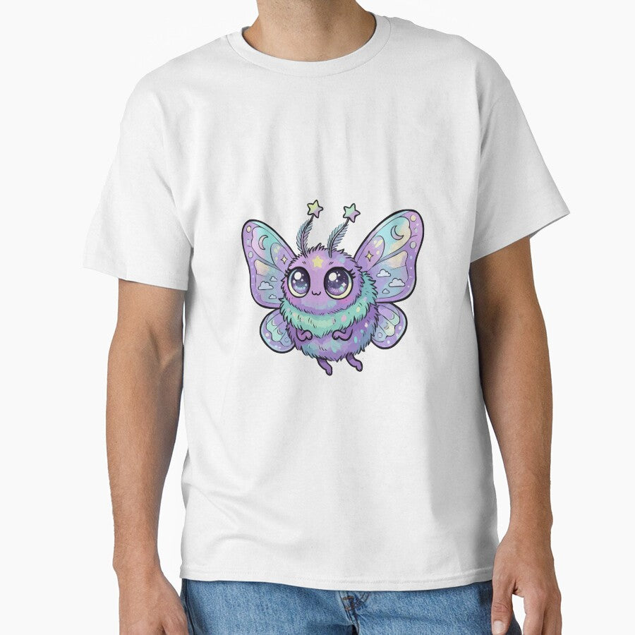 Lavender Shimmering Celestial Winged Chibi by Emegan Print Art