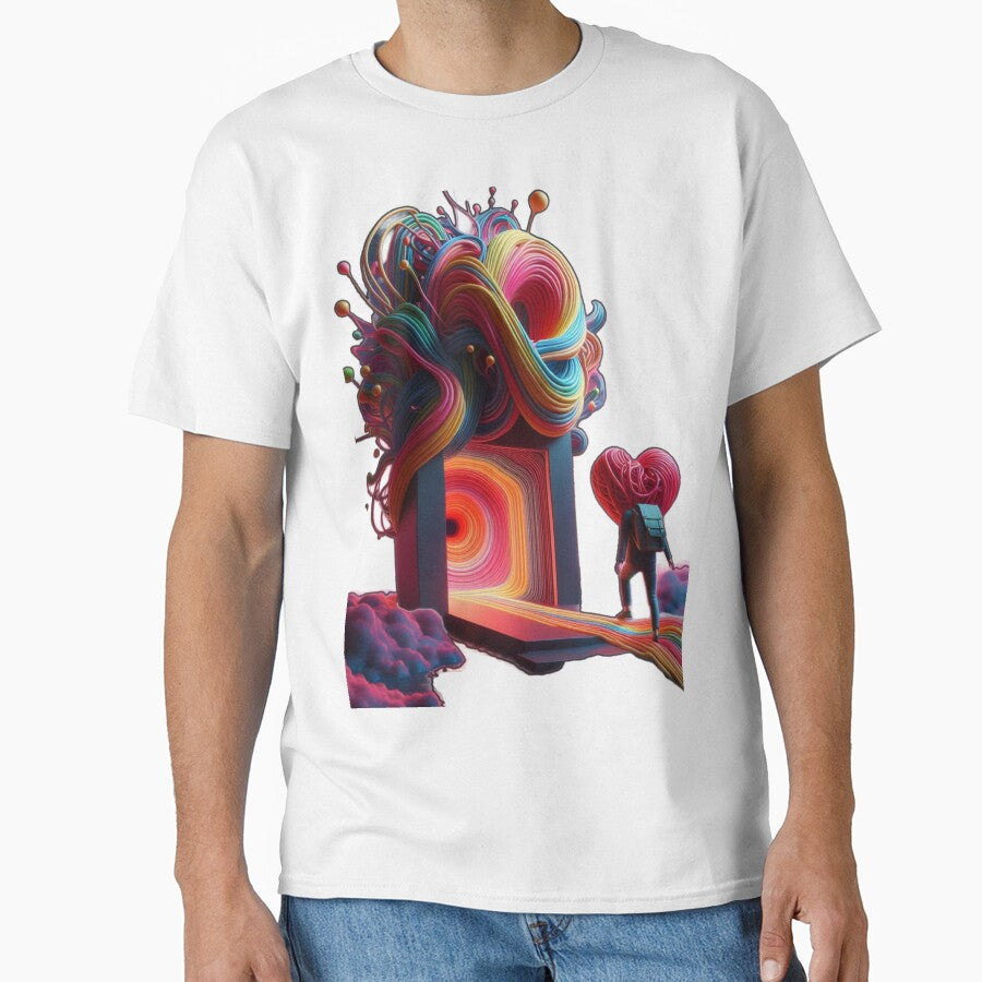 Twisted Hearts Surreal Heart Character Walking into Portal by LujziWorld