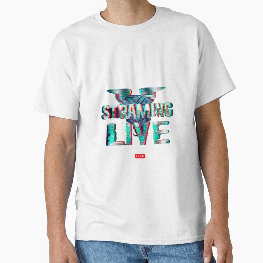 Streaming Live - Retro Glitch Effect Streamer Typography by Cairo-Ink