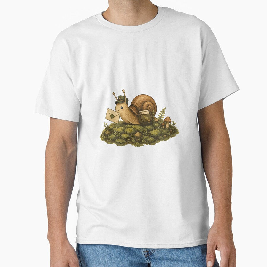 Cute Snail Mail Carrier Cottagecore Forest Postman by SimplePoDesign