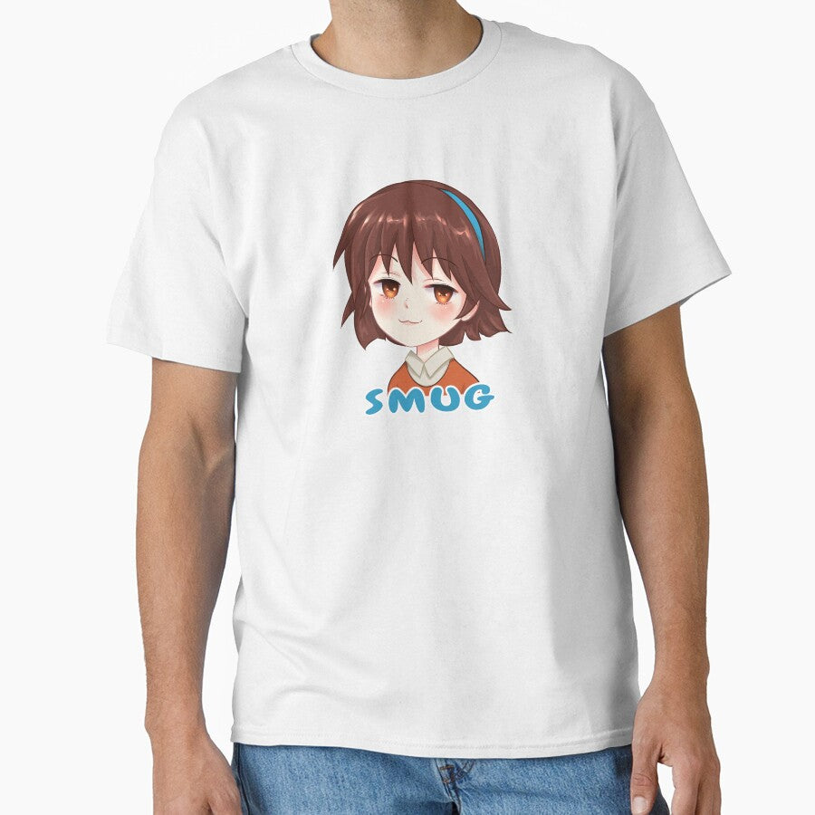 Smug Face Cute Anime Girl Gift For Otaku Fan by Pubi
