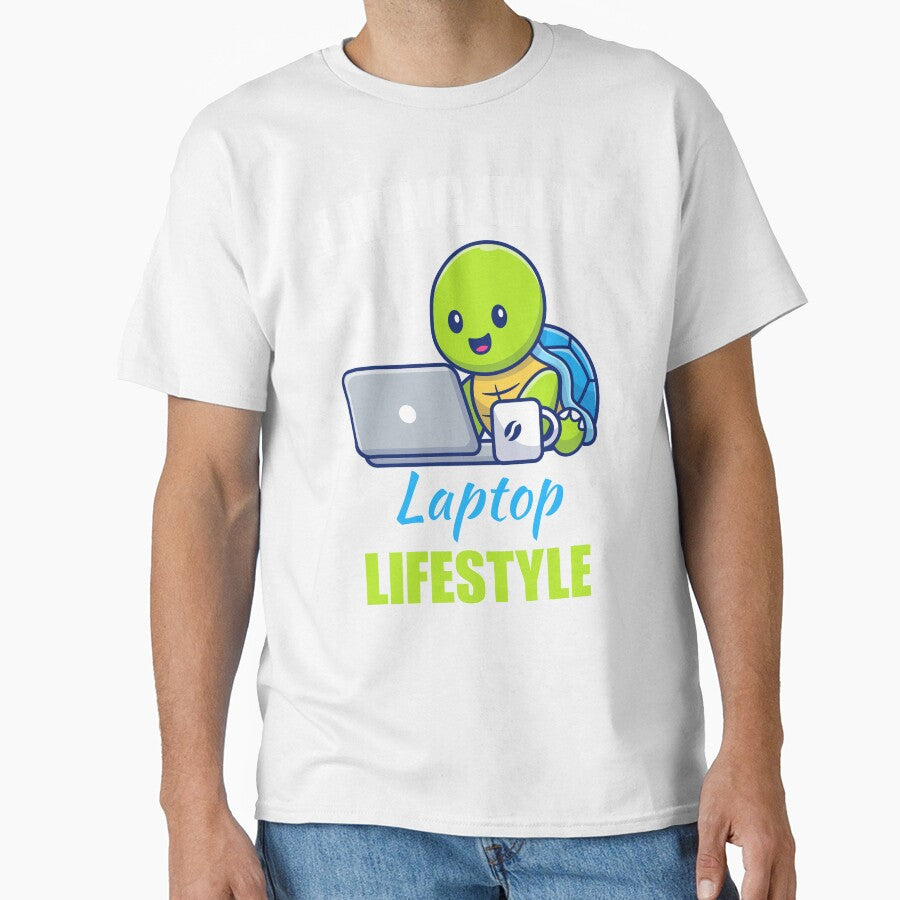 Living that laptop lifestyle, funny work from home or wfh lifestyle freelancer saying or quote by NBSStore