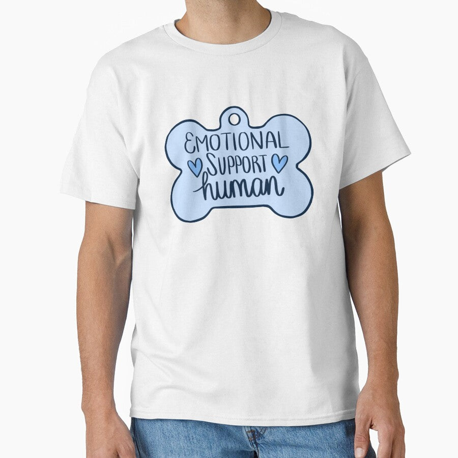Emotional Support Human – Funny Vet Med Dog Tag Design for Veterinary Staff & Techs by backwoodsdsgn
