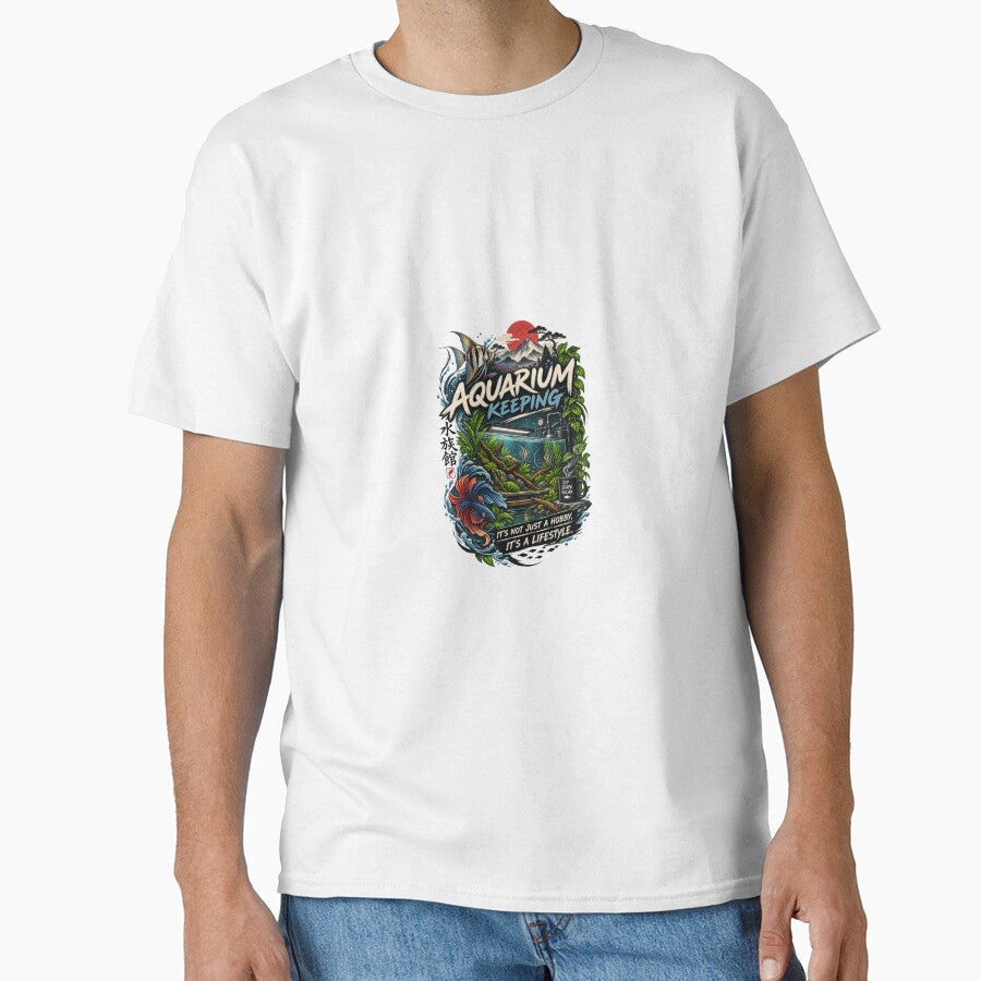 Aquarium Keeping Japanese Wave Art by CrestlineDesign