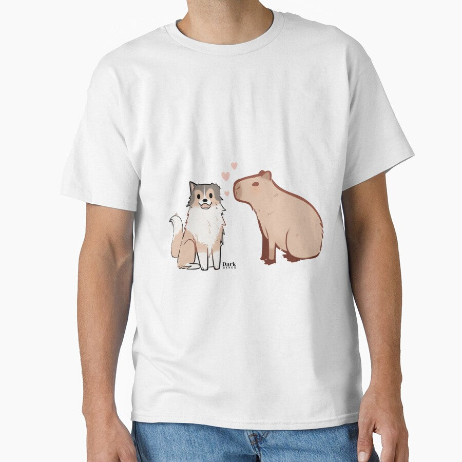Stevie The Sheltie and Cheesecake the Capybara by DarkWingsWild
