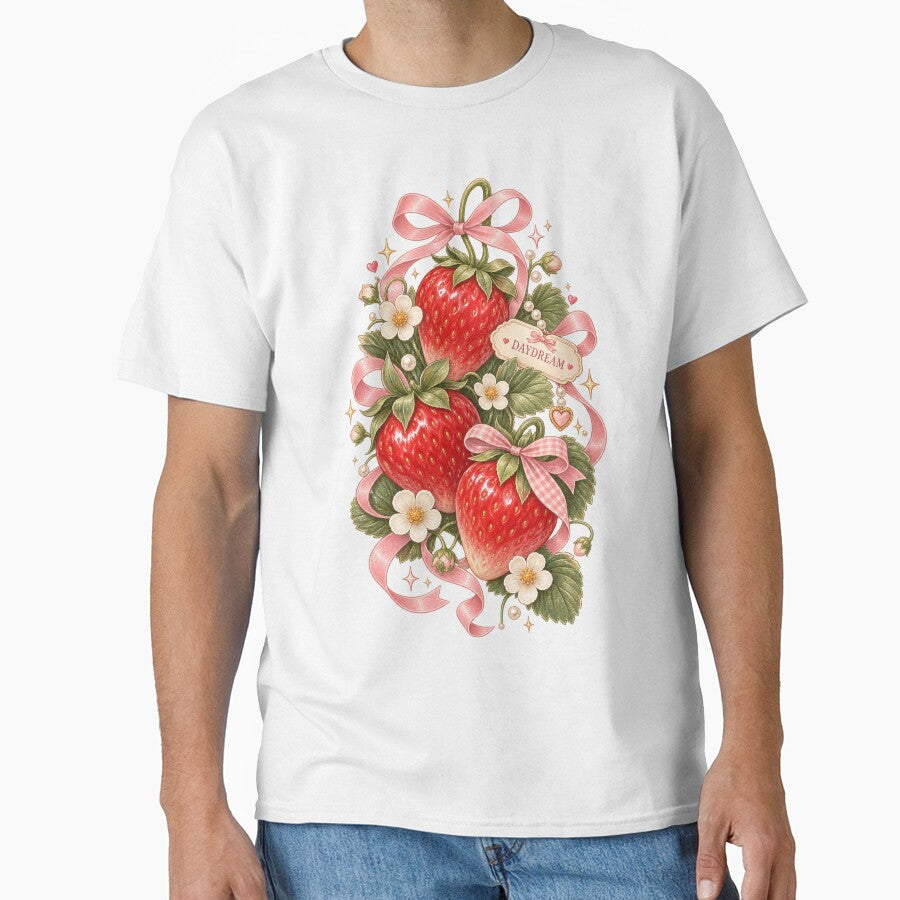 Strawberry Daydream Cute Aesthetic by Doodle Souq
