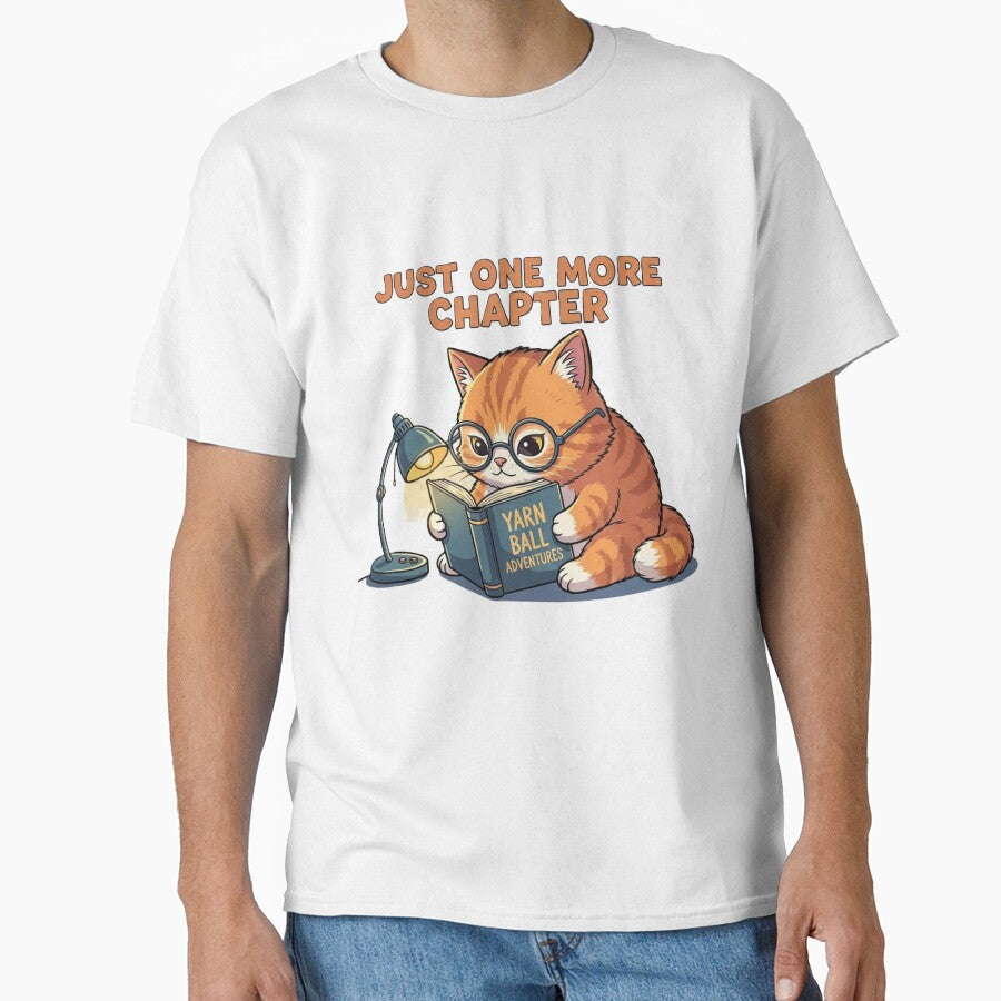 Just One More Chapter Funny Cat Book Lover Shirt by EventDrop