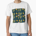 Daffodil tulip snowdrop Easter a seamless pattern blue by Yana Mustafina | Boho Soulful Designs