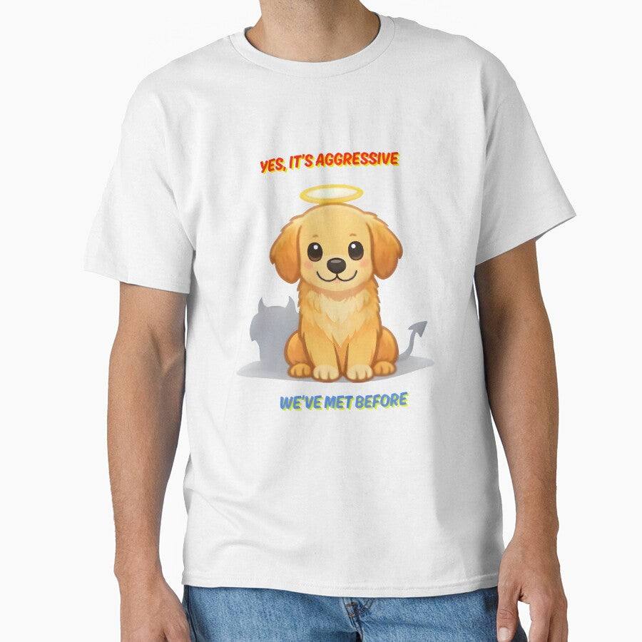 Yes It’s Aggressive – Funny Vet Clinic Dog Humor Design by Bettybee00