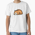 Cute Sleeping Orange Tabby Cat, Kawaii Eepy Cat Nap Loaf Funny Cat by TeeTimeMeTime
