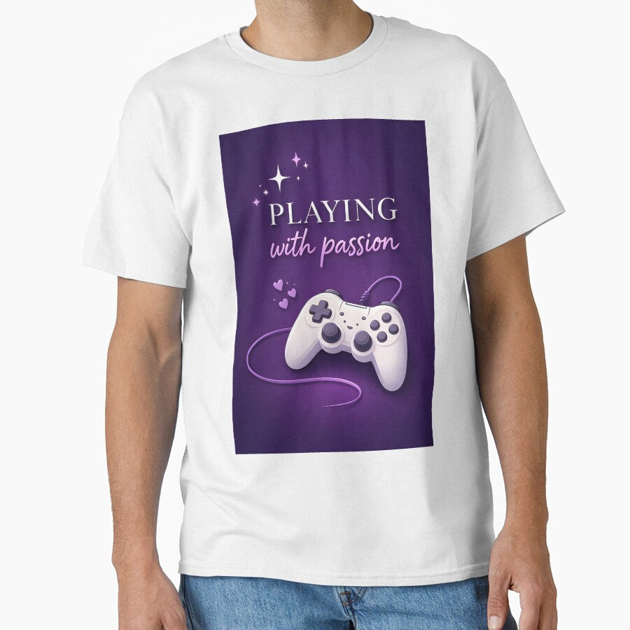 Playing With Passion – Cozy Gamer Quote Purple by CozyLifeStudio