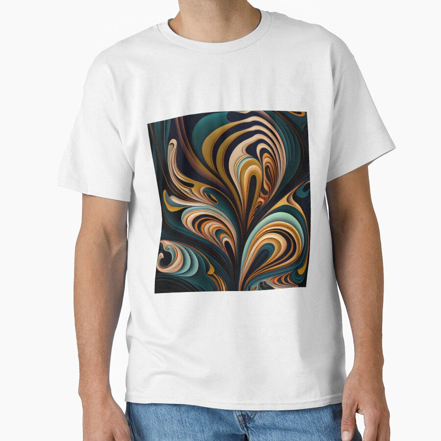 Crafty Dynamic Fluid Art Deco Pattern Digital Painting by CodeAndColors