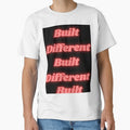 Built Different Neon Sign Aesthetic Motivational Quote Pink Retro by Extremeallie