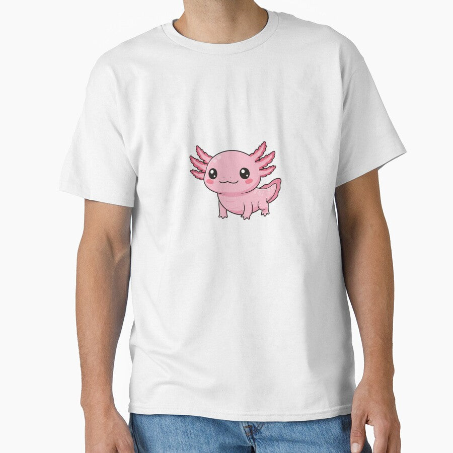 Tiny Baby Pink Axolotl Sticker by Pattern Unhinged