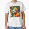 Retro Space TV Astronaut - Vintage Television Helmet Orange Suit Art by Cine8