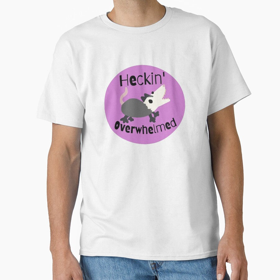 Opossum Heckin' Overwhelmed Pink by doodledont