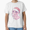 Cute Pink Monster Girl Christmas Kawaii Art by Artistic Vibes Art
