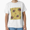Dahlia palm flower pattern a watercolor yellow by Yana Mustafina | Boho Soulful Designs