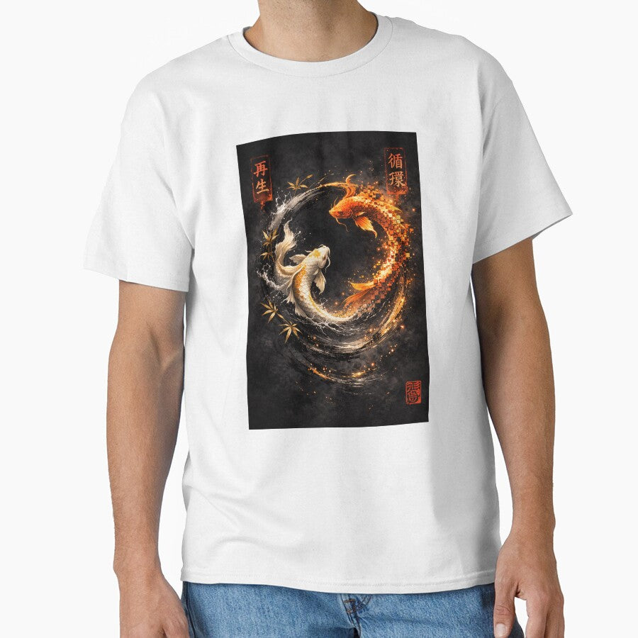 Eternal Balance – Fire & Water Koi by VireonTees