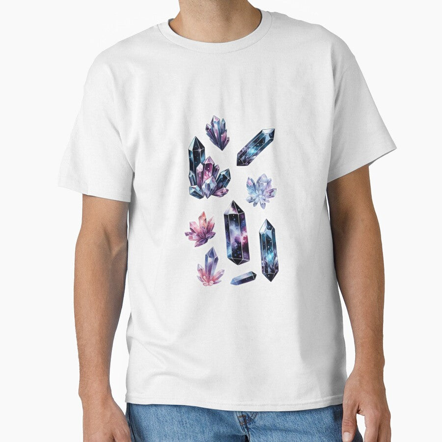 Black Mystical Crystal & Geode Stickers | Rainbow Gemstone Collection for Crystal Enthusiasts by FlowerMyLove
