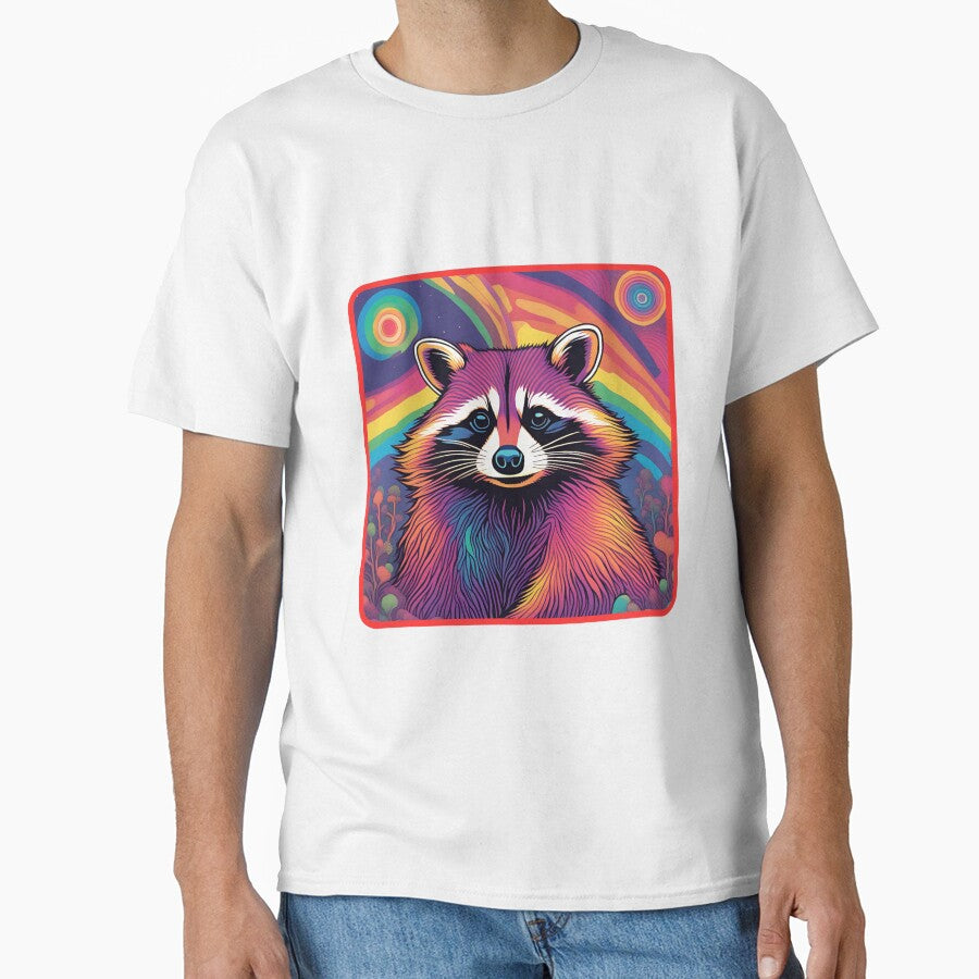 Street Cats Raccoon Psychedelic Art by Pterodak