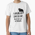 Socialize Like A Cat | Cute Introvert Doodle by Tattyarts