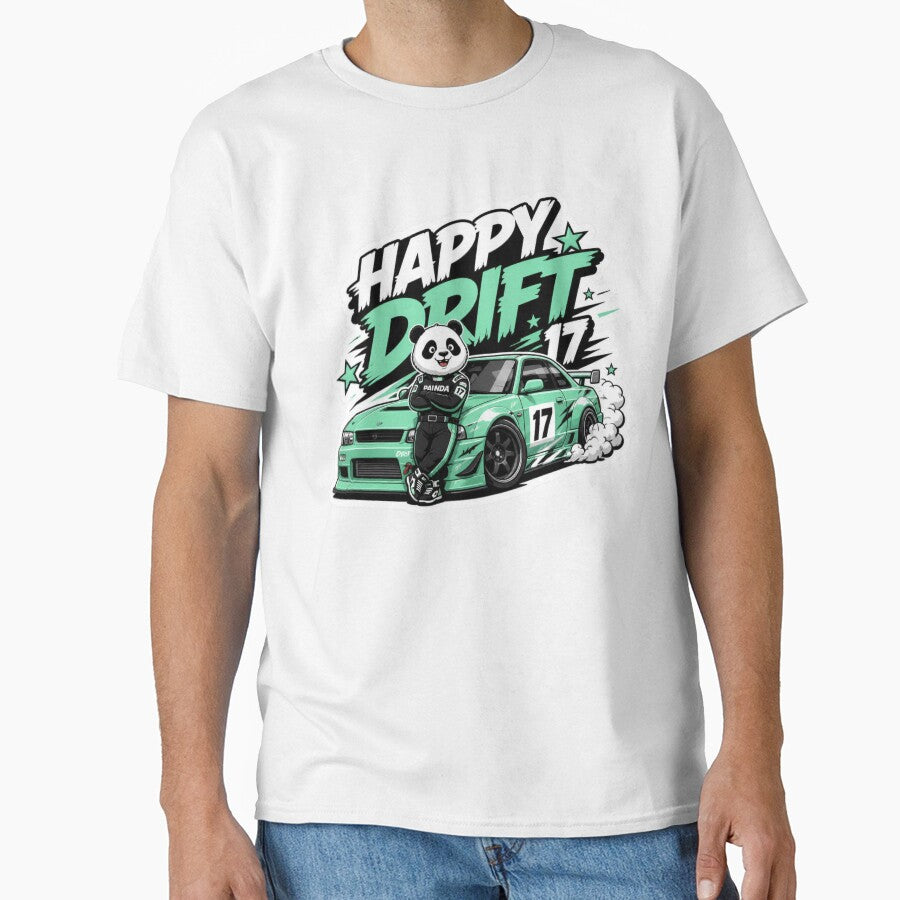 Happy Drift Kawaii Sports Car Sticker PNG | Cute Panda Racing Graphic | JDM Drift Streetwear Vinyl Decal | Original Mascot Design by Stylestickers55