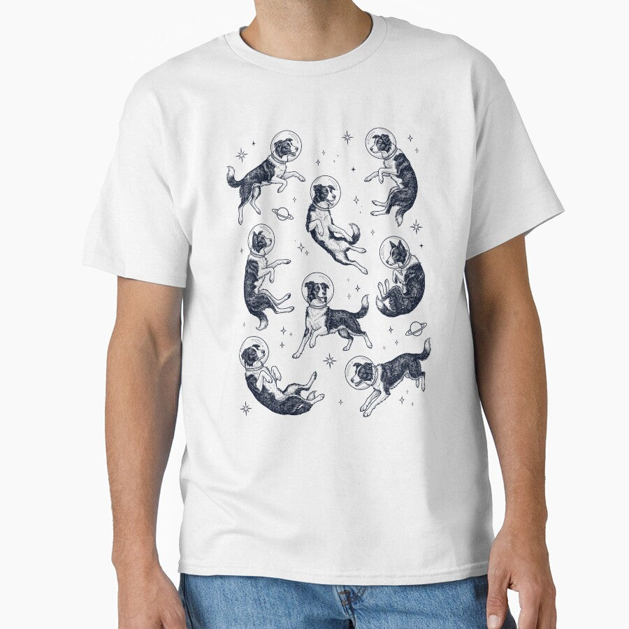 Vintage Border Collie Astronaut Galaxy Space Dog Lover by TerryConnells