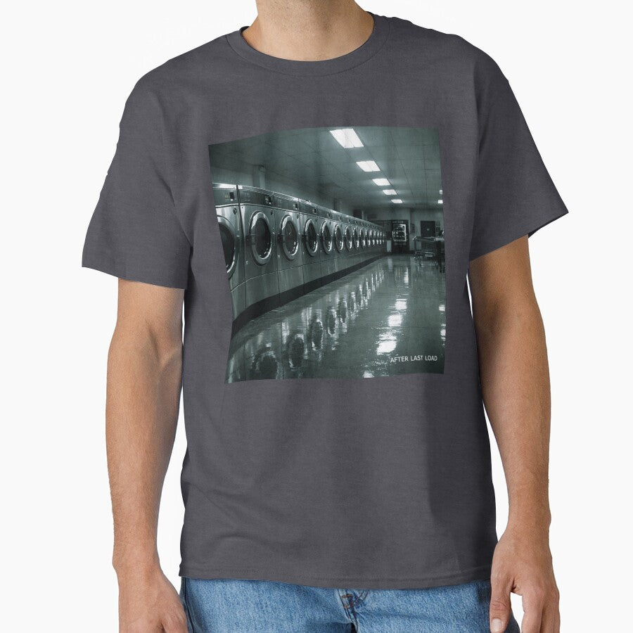 AFTER LAST LOAD — Liminal Laundromat Night Graphic Tee by POD DYNASTY | Original Print On Demand T-Shirt Graphics