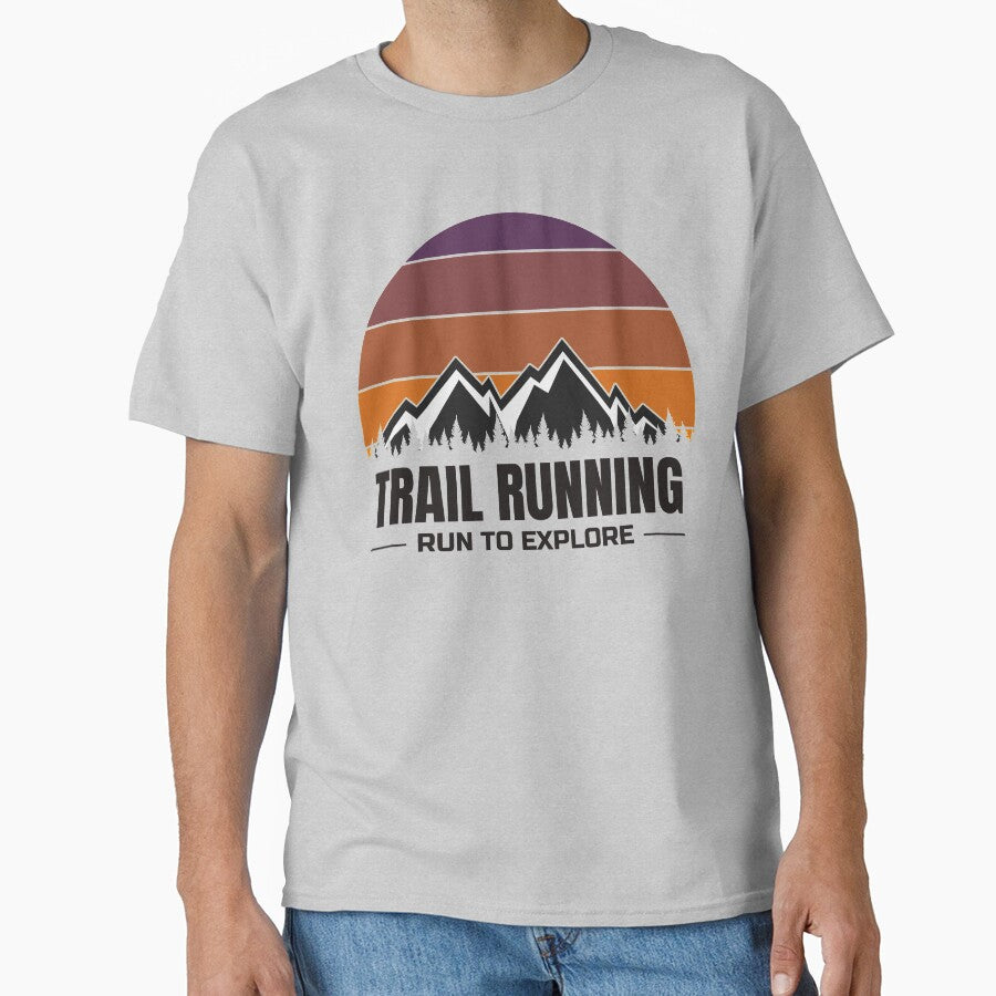 Trail Running - Run To Explore - Retro Sunset Ultra Trail Runner by grinta2021