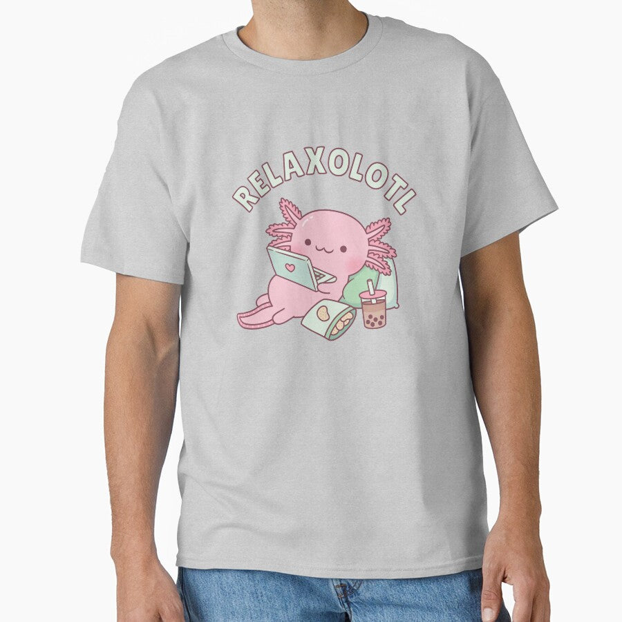 Cute Relax A Lot Axolotl Funny Pun by rustydoodle