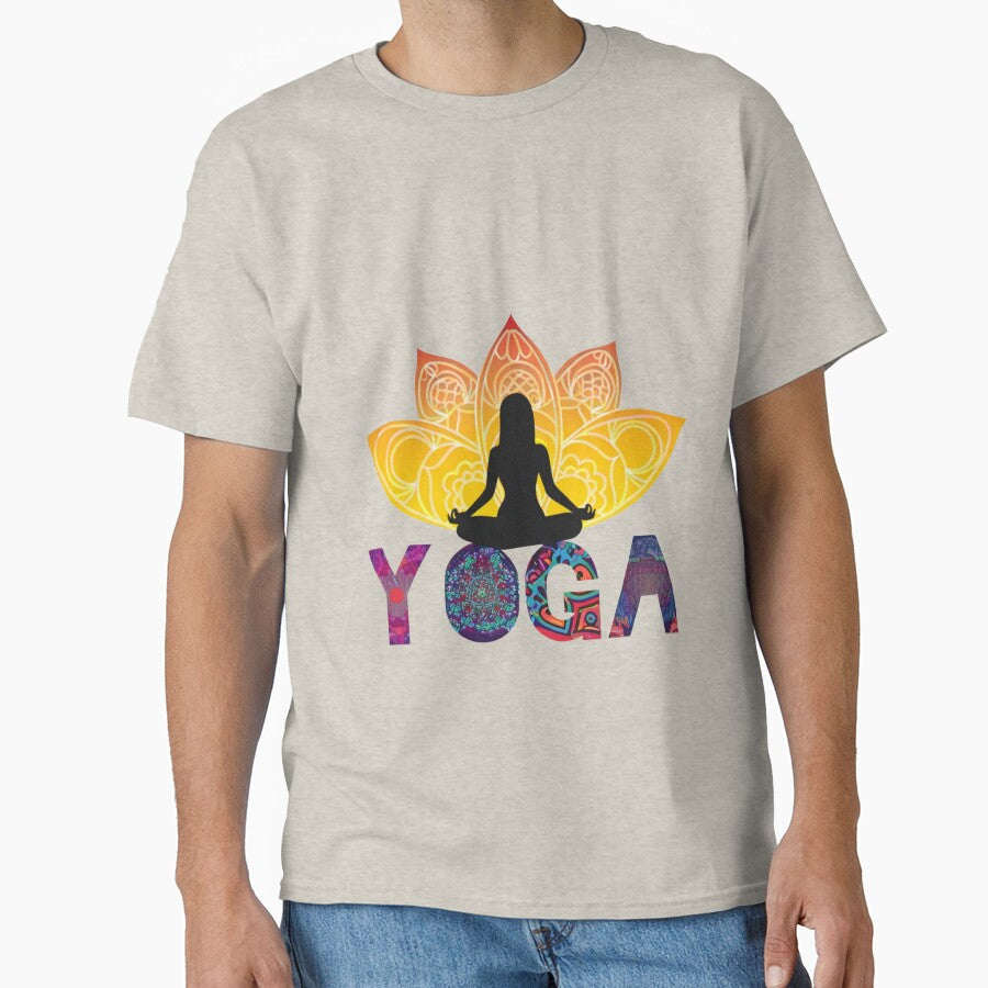 Colorful Yoga Meditation Lotus T-Shirt | Spiritual Mandala Zen Graphic Design by Hustlewear0001