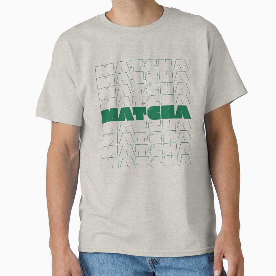 Minimalist Matcha – Modern Aesthetic Green Tea Shirt by theinkedprintco