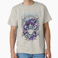 Gothic Screaming Skull Illustration | Heavy Metal Style Oversized T-Shirt by AURE0