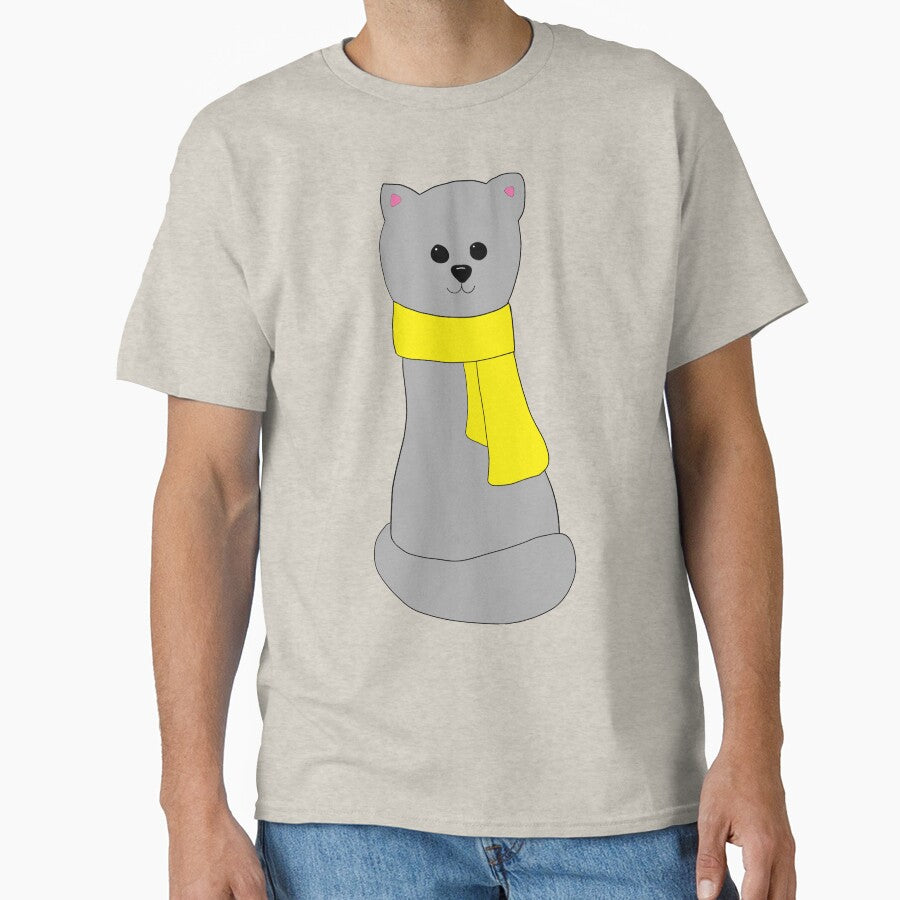 Cat in Yellow Scarf by alisadesigns