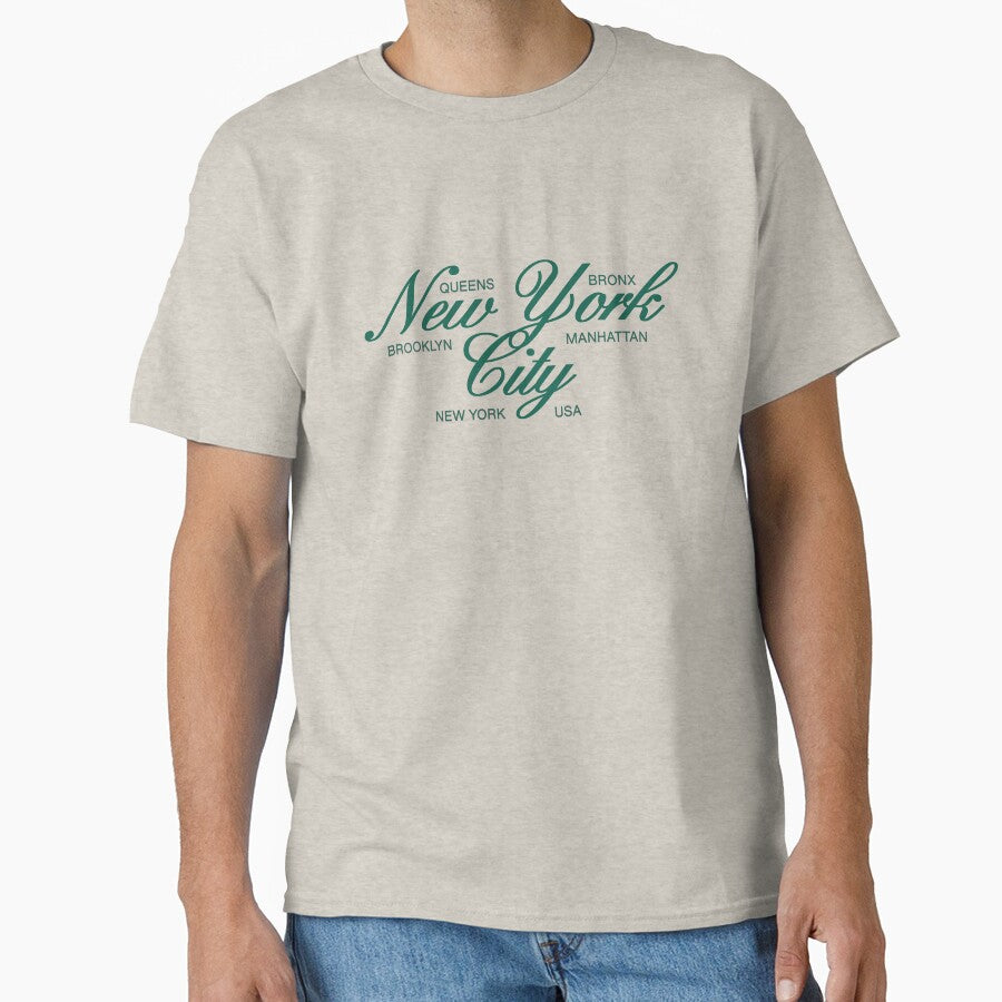 Minimalist Typography Script Type Design - New York City NYC by Rhu Creations